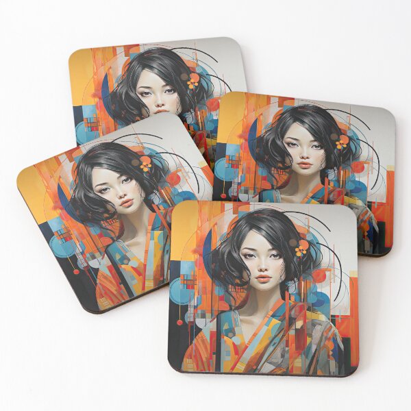 Item preview, Explore Simplistic & Minimalistic Japanese Geisha Portraits with a Majestic Touch designed and sold by ArtificialGenes.