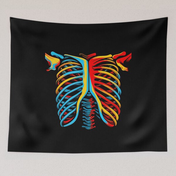 Item preview, Rib Cage Colorful Skeleton designed and sold by 4TeeToo.