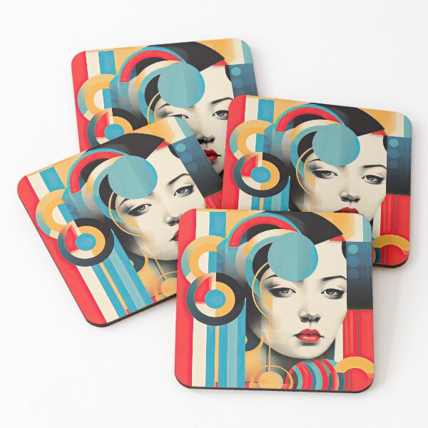 Item preview, Explore Simplistic & Minimalistic Japanese Geisha Portraits with a Majestic Touch designed and sold by ArtificialGenes.