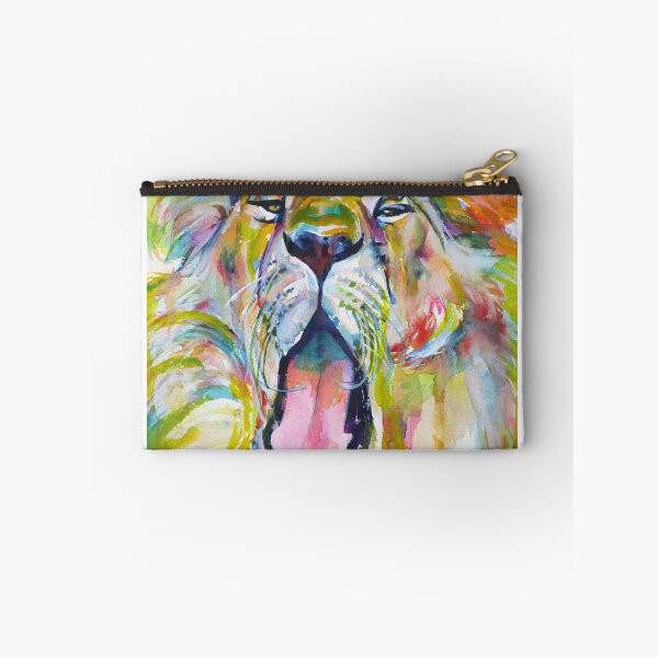 Item preview, LION YAWNING - watercolor portrait designed and sold by lautir.