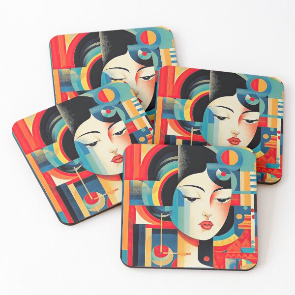 Item preview, Explore Simplistic & Minimalistic Japanese Geisha Portraits with a Majestic Touch designed and sold by ArtificialGenes.