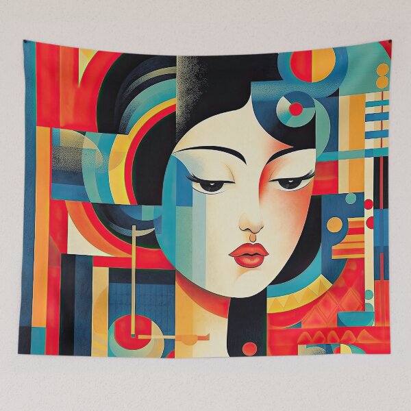 Item preview, Explore Simplistic & Minimalistic Japanese Geisha Portraits with a Majestic Touch designed and sold by ArtificialGenes.