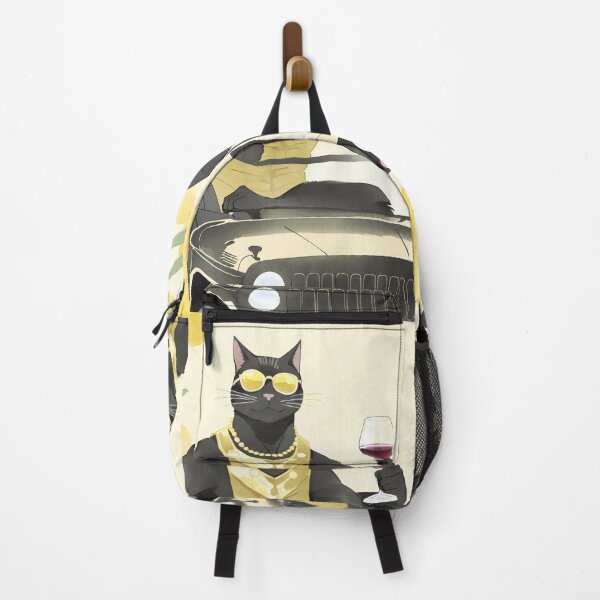 Item preview, A wealthy black cat sips wine designed and sold by ZippyAke.