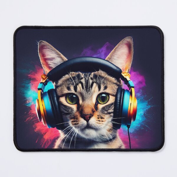 Item preview,  Cat in headphones designed and sold by StyleSketch.
