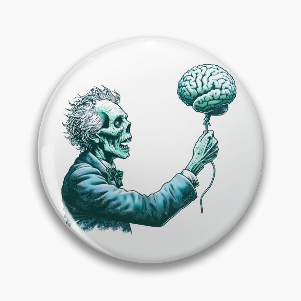 Item preview, Happy Zombie with a Brain Balloon designed and sold by CinEmmaDesign.
