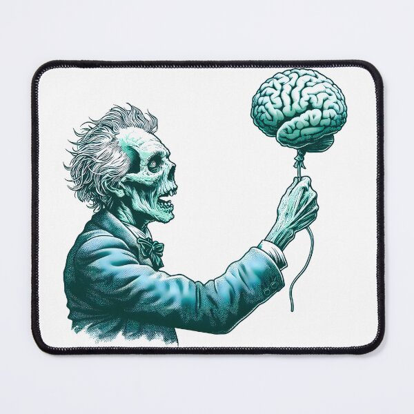 Item preview, Happy Zombie with a Brain Balloon designed and sold by CinEmmaDesign.