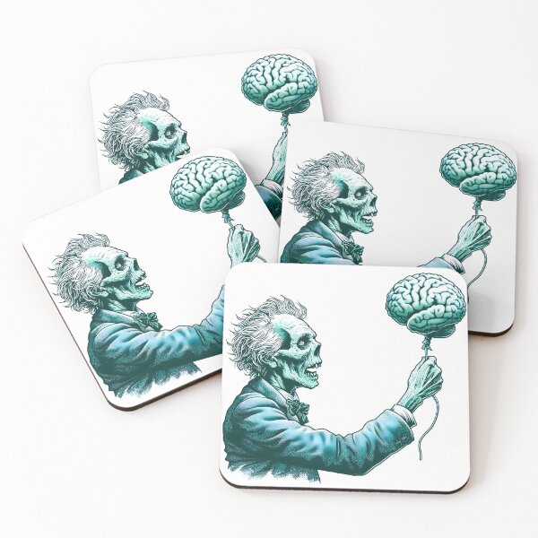 Item preview, Happy Zombie with a Brain Balloon designed and sold by CinEmmaDesign.