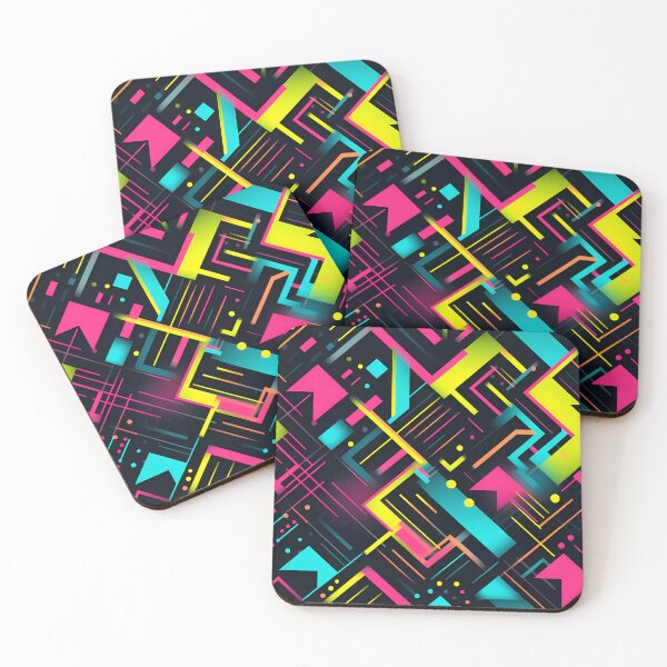 Item preview, “Neon Geometric Pattern in Style” designed and sold by Art-Vortex-fr.