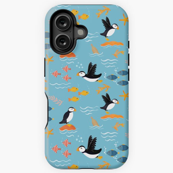 Item preview, Playful Puffins Seamless Repeat Pattern  designed and sold by OstarasAttic.