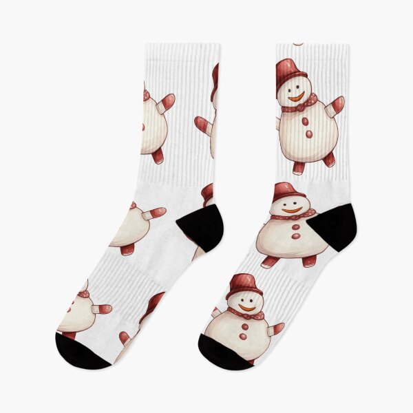 Item preview, Snowman in shirt with red stockings Watercolor designed and sold by Benyapa Sirisuk.