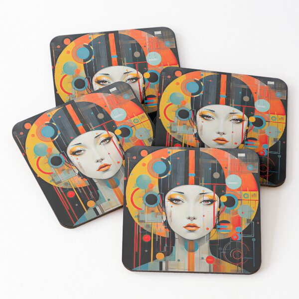 Item preview, Explore Simplistic & Minimalistic Japanese Geisha Portraits with a Majestic Touch designed and sold by ArtificialGenes.