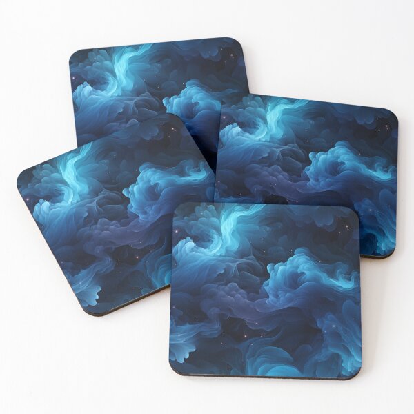 Item preview, Interstellar Blue Swirl Nebula Art designed and sold by YYWDesigns.