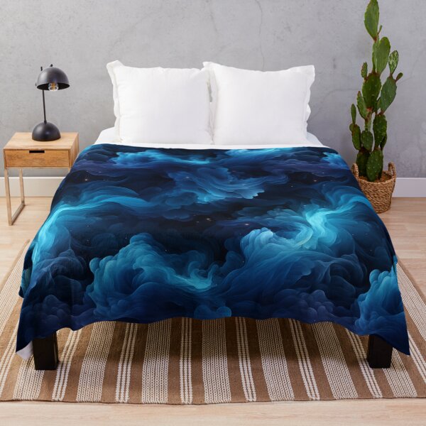 Item preview, Interstellar Blue Swirl Nebula Art designed and sold by YYWDesigns.