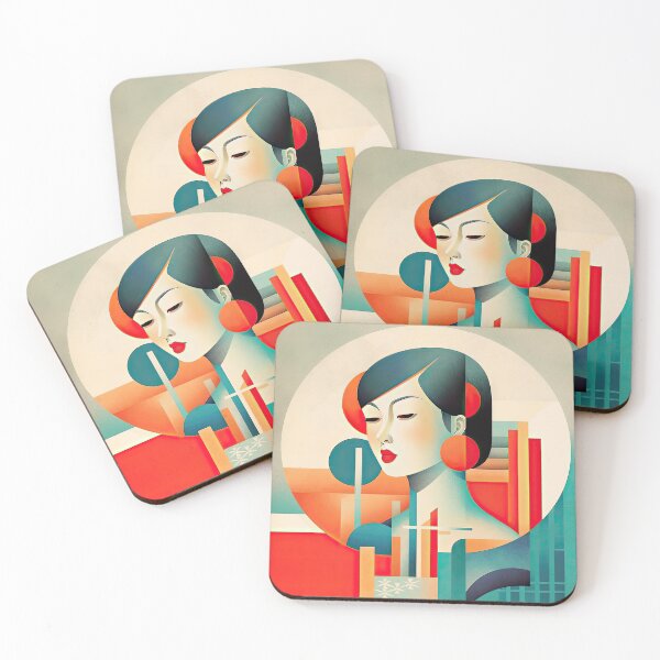 Item preview, Explore Simplistic & Minimalistic Japanese Geisha Portraits with a Majestic Touch designed and sold by ArtificialGenes.