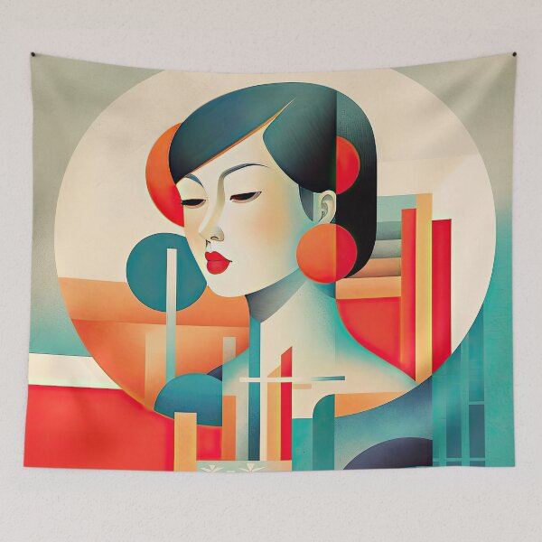 Item preview, Explore Simplistic & Minimalistic Japanese Geisha Portraits with a Majestic Touch designed and sold by ArtificialGenes.