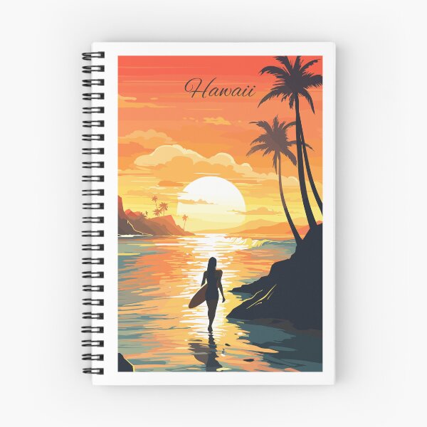 Item preview, Beach on Hawaii - Retro Artwork designed and sold by Marciolini.