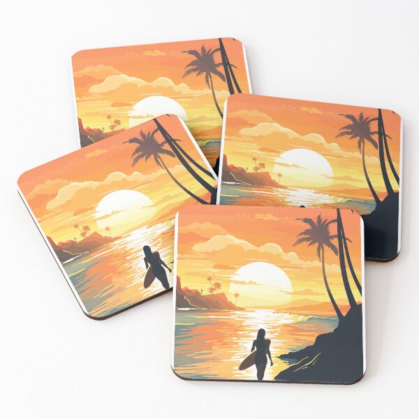 Item preview, Beach on Hawaii - Retro Artwork designed and sold by Marciolini.
