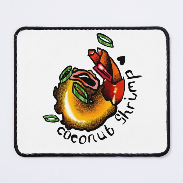 Item preview, Coconut Shrimp Cute Illustration designed and sold by Dealt Illustration.