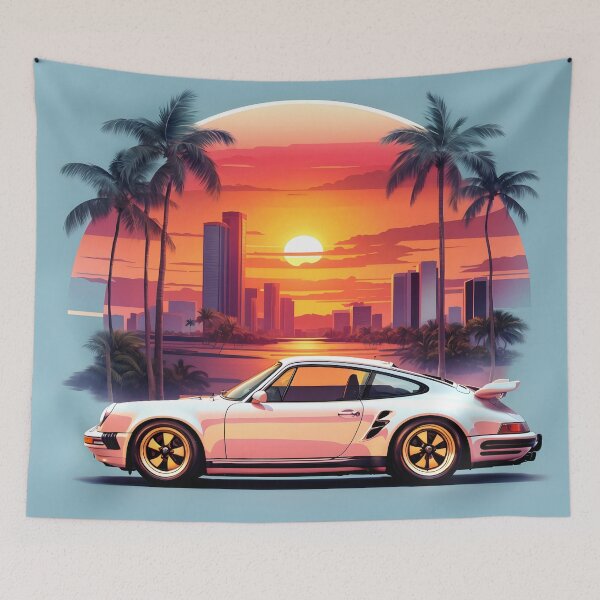 Item preview, Iconic 911 Turbo: City Sunset Elegance designed and sold by Ceemko's Vintage Corner.