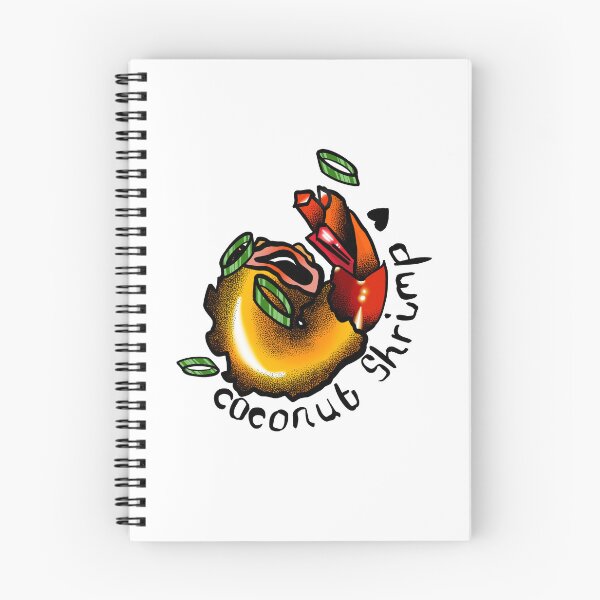 Item preview, Coconut Shrimp Cute Illustration designed and sold by Dealt Illustration.