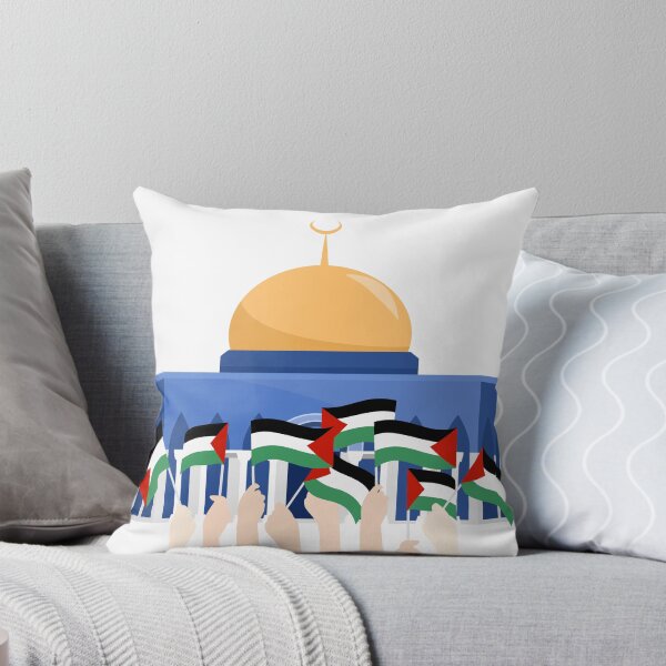 Item preview, Dome of the Rock Mosque with Hands Waving Palestine Flag designed and sold by Fananaa.