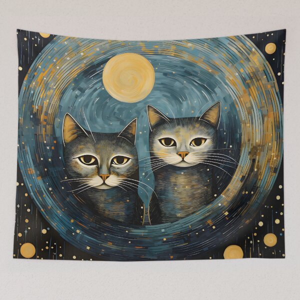 Item preview, The Starry Journey of the Feline Siblings designed and sold by SilverlynDraws.