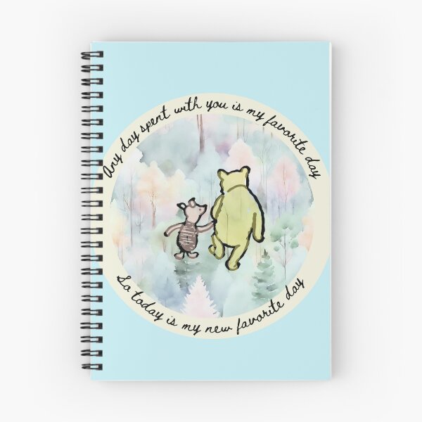 Item preview, Classic Winnie the Pooh and Piglet My New Favorite Day Pastel Watercolor designed and sold by stargazerhill.