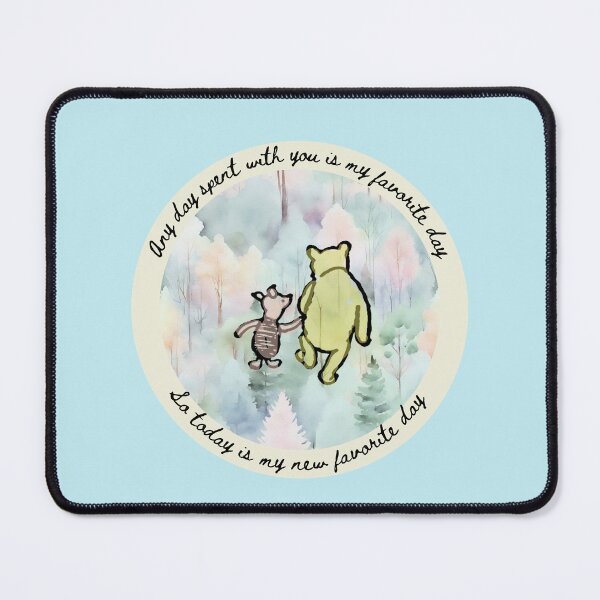 Item preview, Classic Winnie the Pooh and Piglet My New Favorite Day Pastel Watercolor designed and sold by stargazerhill.