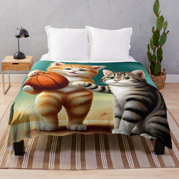 Item preview, Cats Playing Basketball, Cartoon Drawing, Ai Generated Art designed and sold by ACC .