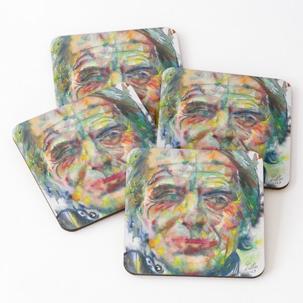 Item preview, GILLES DELEUZE watercolor portrait .1 designed and sold by lautir.