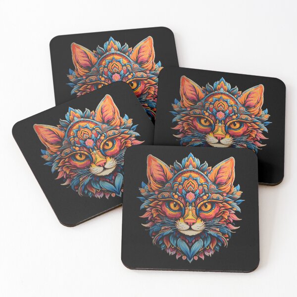Item preview, Psychedelic Cat in Shamanic Edition designed and sold by Artful-Adam.