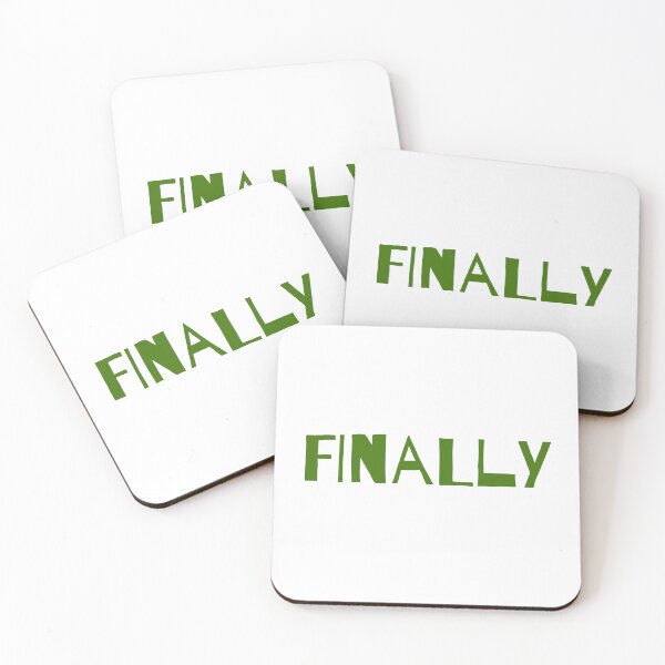 Item preview, Finally word in green colors designed and sold by BlueGlam.