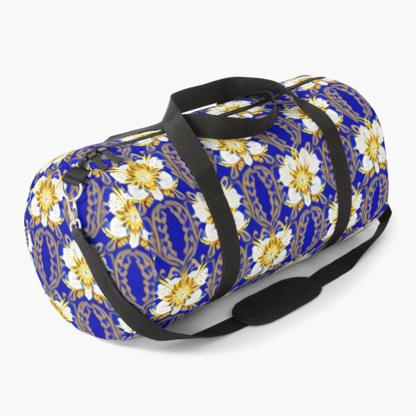 Item preview, Antique blue and gold floral pattern designed and sold by Roxburylane.