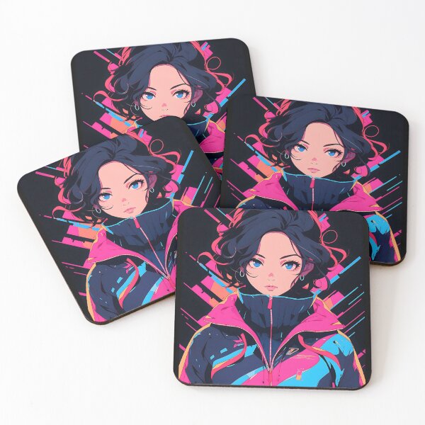 Item preview, Neon Anime Girl Art – Anime Wallpaper designed and sold by KAIGAME Art.