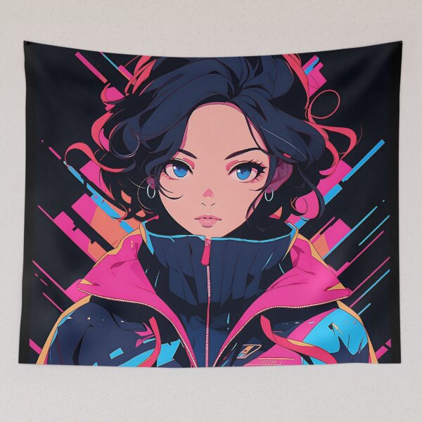 Item preview, Neon Anime Girl Art – Anime Wallpaper designed and sold by KAIGAME Art.