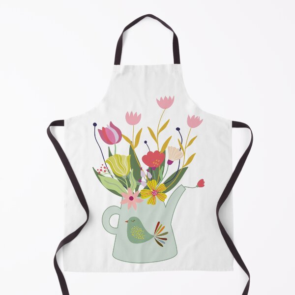 Item preview, A Scandinavian bird pot with colorful flowers designed and sold by vicempe.