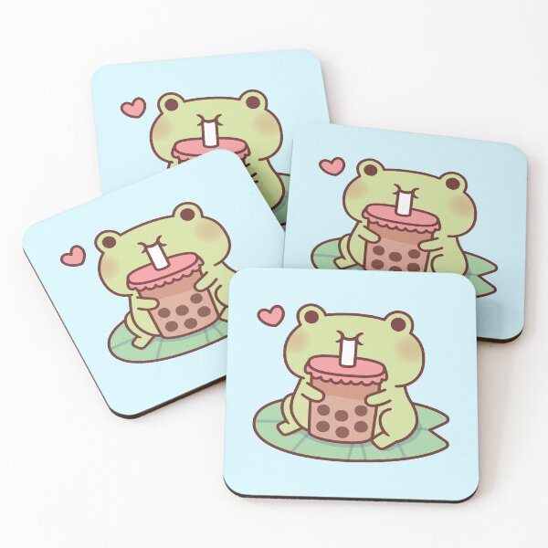 Item preview, Cute Frog Loves Drinking Bubble Tea designed and sold by rustydoodle.