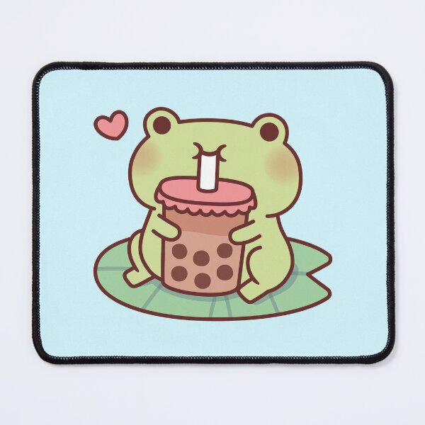 Item preview, Cute Frog Loves Drinking Bubble Tea designed and sold by rustydoodle.