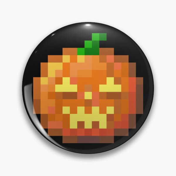 Item preview, Pixelated Halloween pumpkin image designed and sold by 16artypixels.