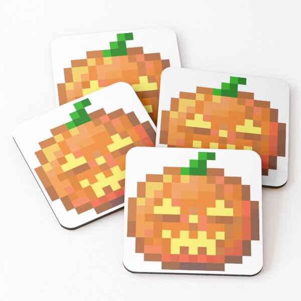 Item preview, Pixelated Halloween pumpkin image designed and sold by 16artypixels.