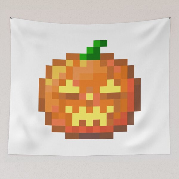 Item preview, Pixelated Halloween pumpkin image designed and sold by 16artypixels.