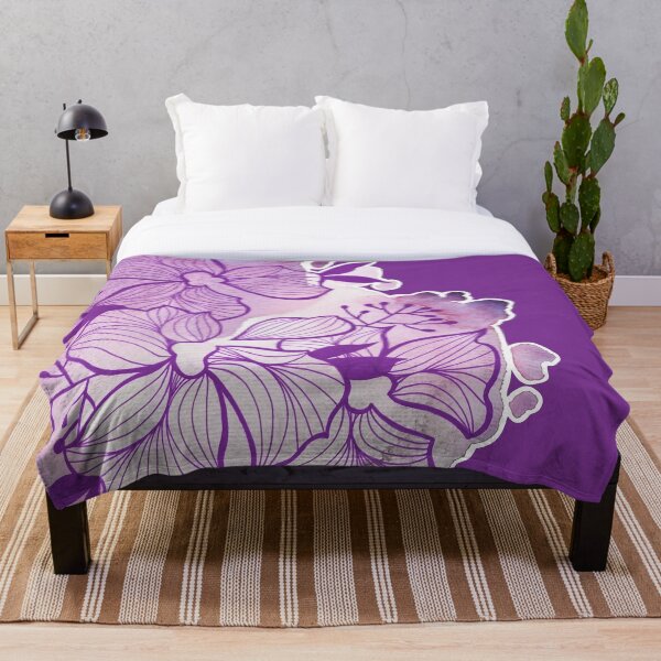 Item preview, Violet Watercolor Lea Flowers designed and sold by BEATRIZKOBORI.