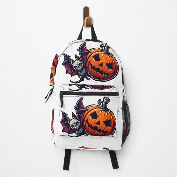 Item preview, Bat and Pumpkin go out together on Halloween designed and sold by AlejaJorgeShop.