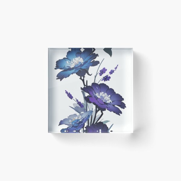 Aperçu de l'œuvre Art à l’encre florale violette créée et vendue par PaperAI.