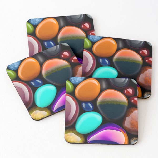 Item preview, Shimmering harmony: a composition of metallic shiny pebbles. designed and sold by Rostislav Bouda.