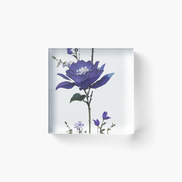 Aperçu de l'œuvre Art à l’encre florale violette #3 créée et vendue par PaperAI.