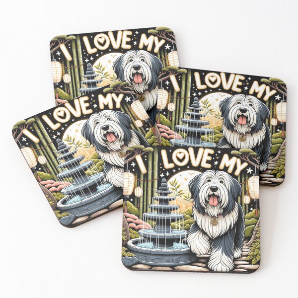Item preview, Bearded Collie Japanese Elegance Collection designed and sold by peach-lab01.