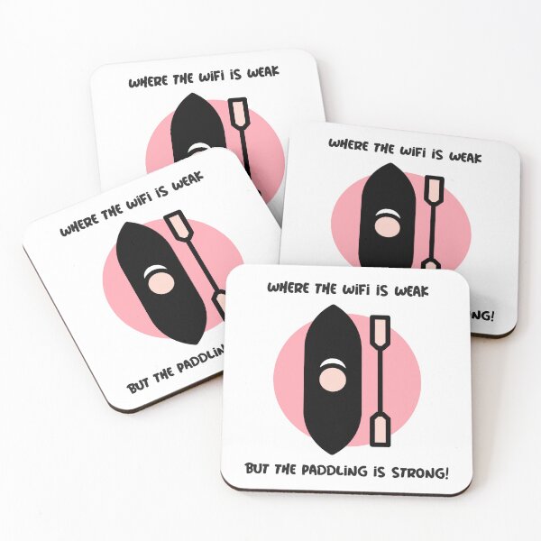 Item preview, Where the WiFi is Weak but the Paddling is Strong! - Pink designed and sold by CanvasHarbor.