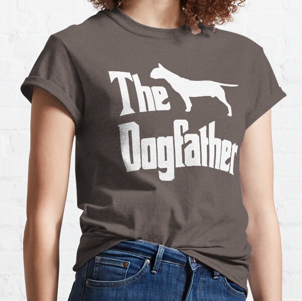 The Dogfather, Bull Terrier silhouette, funny dog gift, dog lover shirt, dog gift Classic T-Shirt