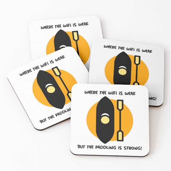 Item preview, Where the WiFi is Weak but the Paddling is Strong! - Yellow designed and sold by CanvasHarbor.